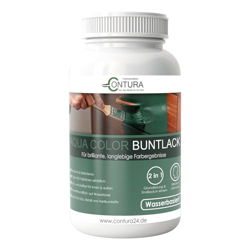 Buntlack Lackfarbe 2 Liter Lack Außen Innen Holz 2in1 Metall Farbe Holzlack Möbellack (RAL 5015 Himmelblau)