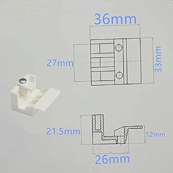 2pcs Mount Bracket Holder for Pleated and Cellular Shades Headrail with high 5/8 and Wide 1-1/4 Support Bracket Clip for Narrow Beam Folding Blinds