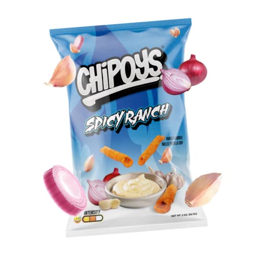 Chipoys Spicy Ranch Tortilla Chips, Crunchy Snacks, Gluten-Free, Protein Chip, 2 Oz Bags, Pack Of 10 #TOP16