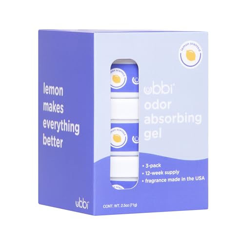 Image of Ubbi Lemon Scented Odor Absorbing Gels, 3-Pack