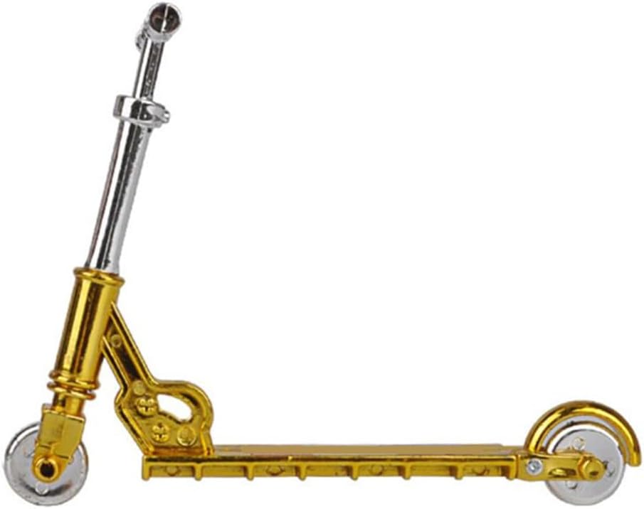 4PCS Finger Skateboards Toy Mini Finger Toy, 10.5 * 4.3 * 8.5cm Mini Scooter Model (Golden)