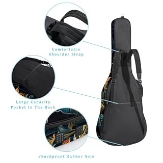 JRHEJTFZ Housse pour guitare acoustique de 1,9 cm d’épaisseur, imperméable, durable et élégant, imprimé plantes brillantes, Multicolore 4., 42.9×16.9×4.7 in, Motif imprimé tendance - Les Beatles, Paul McCartney, John Lennon, RIngo Starr, George Harrison JRHEJTFZ Housse pour guitare acoustique de 1,9 cm d'épaisseur, imperméable, durable et élégant, imprimé plantes brillantes, Multicolore 4., 42.9x16.9x4.7 in, Motif imprimé tendance – Image 3