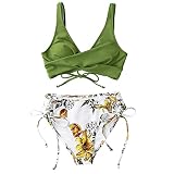 MINIKIMI Gerissene Bikini-Hosen Für Frauen 50er Jahre Frauen-Badeanzug Badeanzüge Kinder Bedecken Bikini Booms Pushup Patriotische Top Geld Bikini Teenager. Haarige Bikini Nahtlos Braunes Bikini-Set