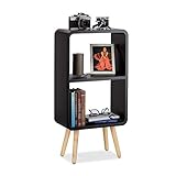 Zeitloses Design: Eckiger Korpus mit abgerundeten Kanten wird von ca. 19,5 cm hohen Holzbeinen getragen - Einfaches und doch ansprechendes Design - Fach Maße H x B x T: ca. 26,5 x 40 x 20 cm