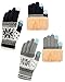 Vinuwu 2 Paar Handschuhe Winter Damen Herren, Warme Touchscreen handschuhe mit Fleece, Thermohandschuhe Strickhandschuhe - Schneeflocken-Muster