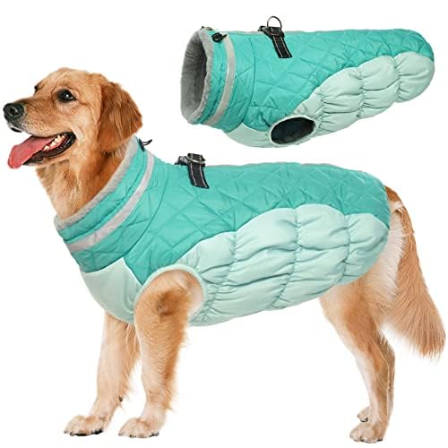Image of Lelepet Dog Coat Warm Dog Winter Coat Waterproof Dogs Jacket with Harness