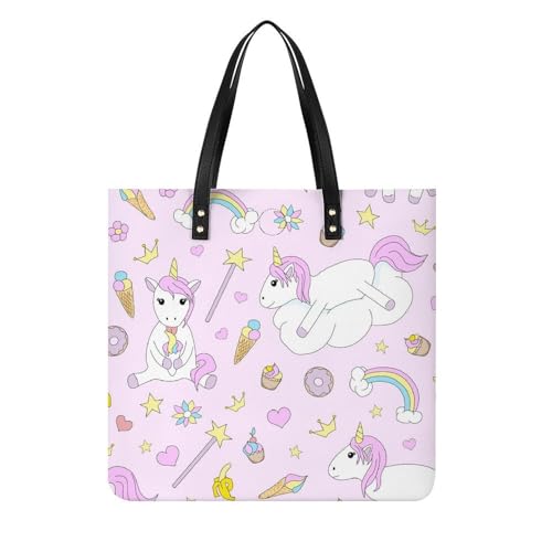 Sac rose licorne arc-en-ciel idée cadeau originale pour femme et ado 39cm