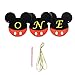 Mouse Baby Photo Banner, First Year Monthly Photo Mouse Banner for Baby 1ST Birthday Party Decorations (Mouse Banner)