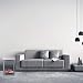 Relaxdays Taburete Bajo Cuadrado Acolchado con Repisa, Hierro y Cuero Sintético, Blanco,...