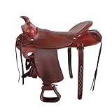 WXH The Ride Along Buddy Seat Saddle Accesorio para Silla de Montar, antigüedades Hechas a Mano Material de Cuero de Vaca, Western Pleasure Racing Quarter Horse