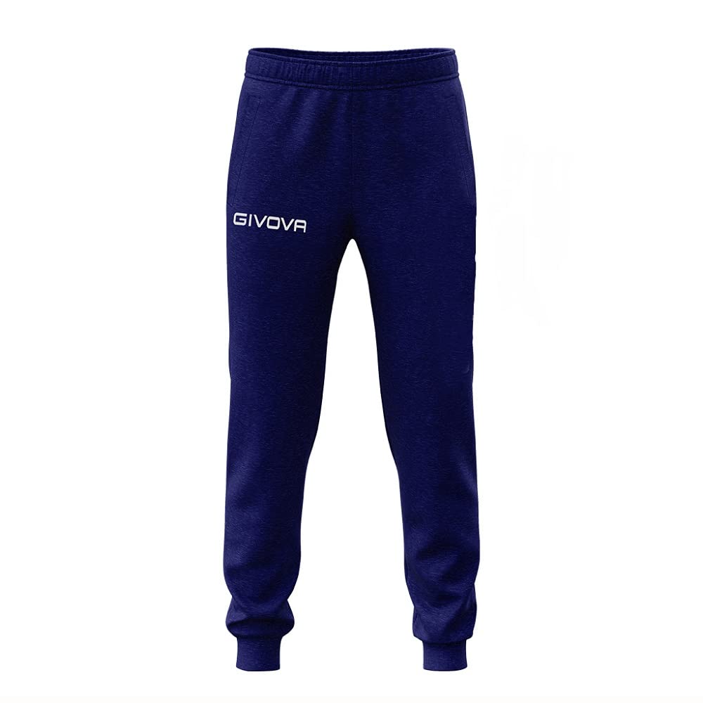 Givova Unisex Blau Panta Cotone King Logo Small Blu Tg. 2XS