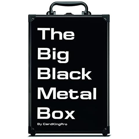The Big Black Metal Box (PRO Edition) | Case is Compatible with Magic The Gathering, MTG, All Standard Card Games (Game Not Included) | Includes 8 Dividers | Fits up to 2500 Loose Unsleeved Cards Cover
