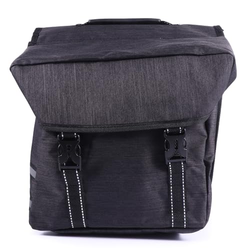 Sacoche Vélo Arrière Double Sacoche de Selle Noir Grand Volume Bagage Cyclisme