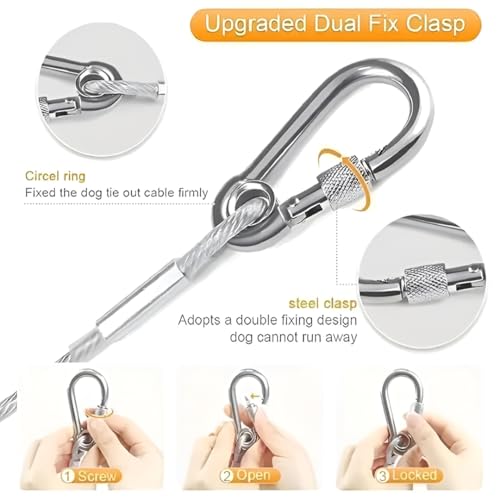 Image of Heavy Duty Clothes Drying Rope 10 Meter with Stainless Steel Wire & Locking Hooks | Rust Resistant Steel Clothesline for Balcony, Laundry, Bathroom, Home, Travel, Camping & Outdoor Use