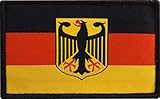 deutschland patch ir ideal für Textilien wie Jacken, Caps oder Shirts