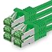 Produktbild 1aTTack.de Cat7 Netzwerkkabel 5m - Grün - 5 Stück - Cat 7 Ethernetkabel Lankabel LAN 10Gbits Patchkabel Rj45 für Switch Router Modem Kabel etc.