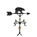 Montague Metal Products 32-Inch Deluxe Weathervane with Satin Black Bear Ornament