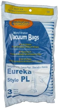 9 Eureka Style PL Vacuum Bags 4750 62389 4760 62480 EU-62389 62389-G3
