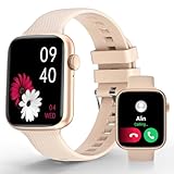 YoYoFit Smart Watch(Answer/Make Call), 1.85' Smartwatch for Women, Fitness Activity Tracker with Heart Rate Blood Oxygen Sleep Monitor Step Calorie Counter for iPhone Android Phones, Pink