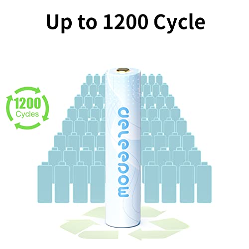 Deleepow Rechargeable Aaa Batteries Gold-Plated Anode 1100Mah Nimh Aaa Rechargeable Batteries 8 Counts With Charger 1.2V 1200 Cycle #TOP6