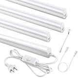 T5 LED Shop Lights 4FT, 20W 2300lm 6500K, Cabinet...