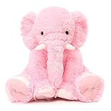 MaoGoLan 19.7' Large Pink Elephant Plush Toy, Soft Cute Elephant Stuffed Animal for Kids Girls & Women, Fuzzy Stuffed Safari Animal Plushies Gift for Birthday Christmas, Wildlife Theme Party Decor