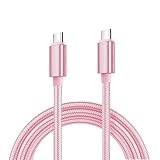 明誠 USB Type C 充電ケーブル【長さ3m】USB C to C PD60W対応 急速充電 iPhone 16 充電ケーブル 高速データ転送 USB2.0 高耐久 ナイロン編み素材 MacBook Pro、iPad、iPhone 16 Pro Max、iPhone 15、Galaxy等USB-C機種対応(3m、ローズゴールド)