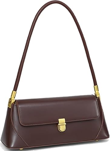 Farcauo Kleine Umhängetasche Für Damen Vintage Handtasche Taschen Schultertasche Damen Klein Pu Leder Clutch y2k Shoulder Bag Braun Mini Achsel Tasche
