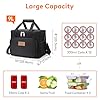 Lifewit Medium Lunch Bag Insulated Lunch Box Soft Cooler Cooling Tote for Adult Men Women, Black 12-Can (9L) #3
