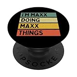 Inscription sarcastique en couleurs rétro et vintage, idée cadeau personnalisée amusante pour tous ceux qui ont de l'humour, du sarcasme et du prénom Maxx.