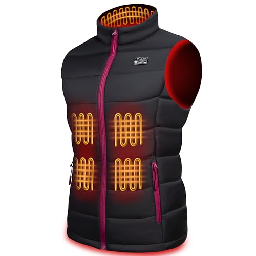 Updated Lightweight Heated Vest for Women - Rechargeable Womens Heated Vest with 16000mAh Large...