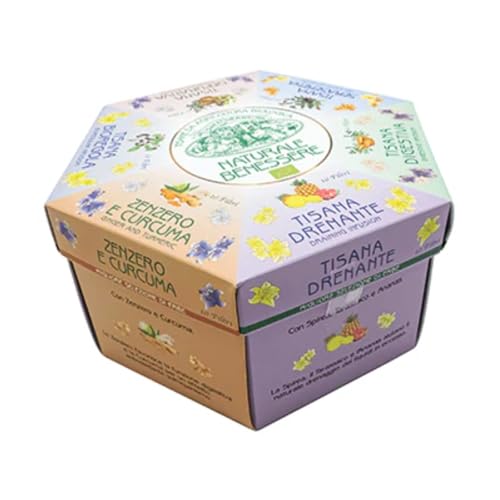 Sweet Herbs | Cosecha natural Bienestar | Caja regalo infusiones orgánicas surtidas 6 sabores arándano mandarina hinojo granada – 60 bolsitas | Infusiones ecológicas sin cafeína