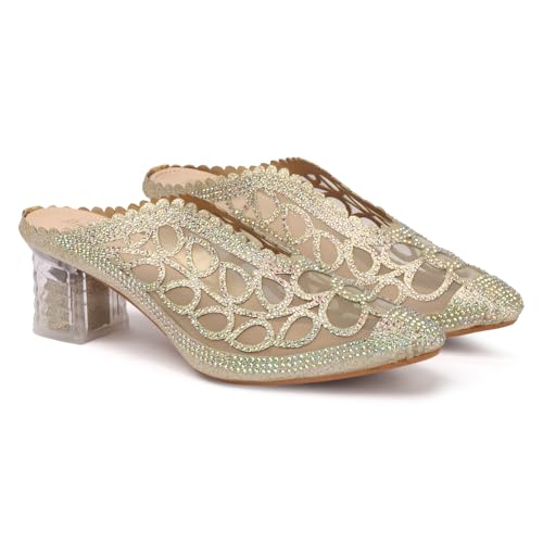 Image of Women Fancy Sandal for Women with Transparent Heel I Fashion Mules HN-900