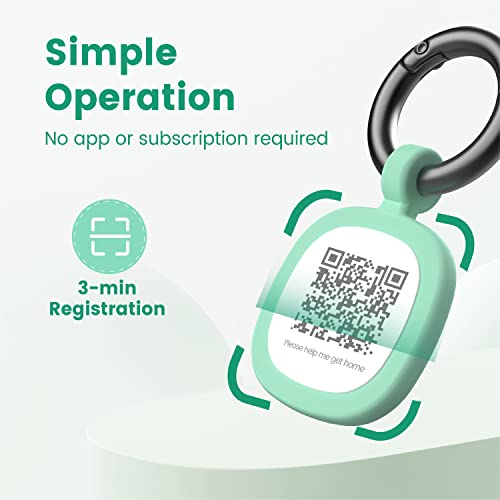 Pawaii Qr Code Pet Id Tag, Silent Silicone Dog Id Tag, Modifiable Pet Online Profile, Free Online Pet Page Emergency Contact, Scan Qr Receive Instant Pet Location Alert Email, 1Pack (Green) #TOP3