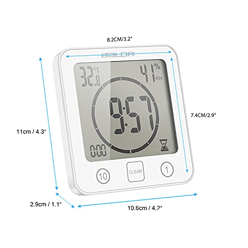 Relojes de ducha analógicos de pared resistentes al vapor y humedad 5
