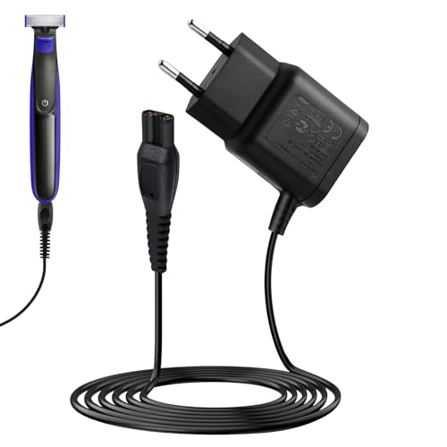 gsgfuis Chargeur Tondeuse Rasoir Électrique, Adaptateur Secteur pour Rasoir HQ8505 5000 MG5750 MG7790 MG7770 MG7720 BG5020, Cordon d’Alimentation pour Tondeuse à Barbe
