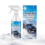 Windshield Ice Melt Spray | 120ML Fast-Acting Glass Freeze Snow Remover Agent | Car Deicing Spray,for SUV RV Sedan Truck Minivan Auto