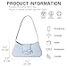 KAMEILONG Trendy Red Shoulder Bag for Women Patent Leather Hobo Handbags Y2K Purses Clutch Bag Cute Bow Purse (Blue)