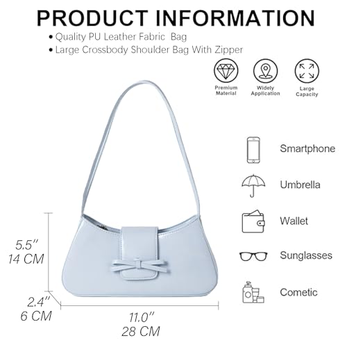 Image of KAMEILONG Trendy Red Shoulder Bag for Women Patent Leather Hobo Handbags Y2K Purses Clutch Bag Cute Bow Purse