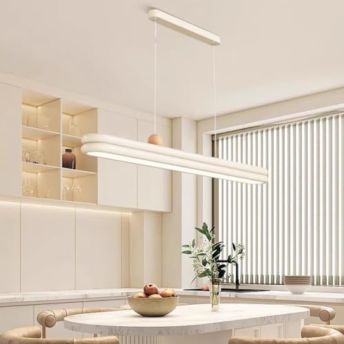 Suspension moderne blanc 100 cm anneau design pour table à manger - 5
