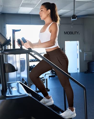 Image of Soothfeel Womens Joggers with Zipper Pockets High Waisted Sweatpants Athletic Leggings Pants for Workout Running Yoga