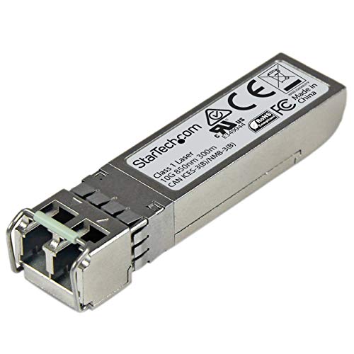 Image of StarTech.com Juniper SFPP-10GE-SR Compatible SFP+ Module - 10GBASE-SR - 10GbE Multimode Fiber MMF Optic Transceiver - 10GE Gigabit Ethernet SFP+ - LC 300m - 850nm - DDM (SFPP10GESRST)