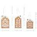 AuldHome Design Gingerbread House Christmas Ornaments (Set of 12), Large House Shaped Christmas Tree Cookie Decorations, 4-5 Inch Size