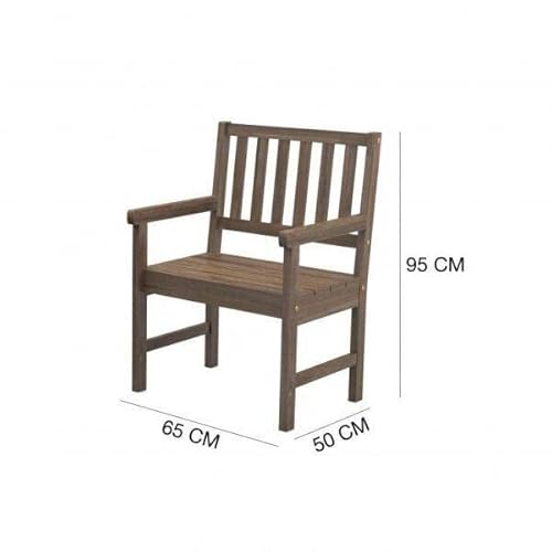 Conjunto Bancos de Jardim 2 Lugares e 1 Lugar Rústico com Encosto Envelhecido Móveis Meneghetti Móve