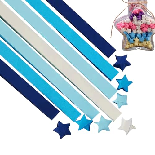 Star Paper | 1350 hojas de tiras de papel de estrellas, doble cara linda artesanía para decoración hecha a mano de estrellas de la suerte, manualidades artísticas