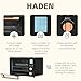 Haden Countertop 6-Slice Toaster Oven & Air Fryer Combo, Electric Oven Toaster with Air-Fry Basket & Bake Pan, Black & Copper