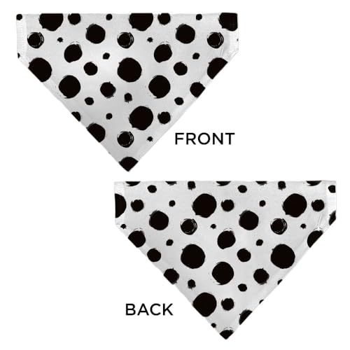 Buckle-Down PB-WDY734 Disney Pet Bandana 101 Dalmatians Cruella Spots White Black Slip On Collar Bandana Only thumb #2