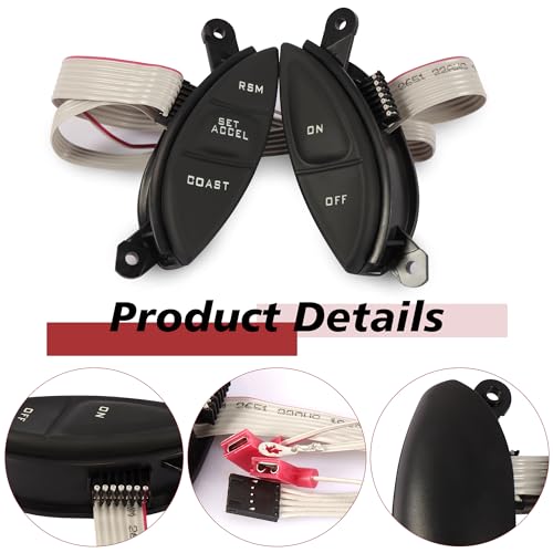 BASIKER Steering Wheel Cruise Control Switch Buttons Multi-Function Combination Fit for 1998-2003 Ford Ranger 1998-2005 Ford Explorer Sport F-150 Mercury Mazda B3000 Pickup SW-5928 F87Z-9C888-BB