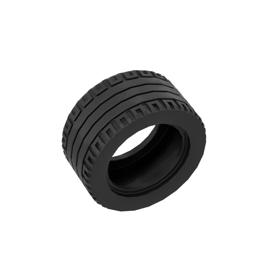 44309 Roue Pneu 43.2x22 ZR, 4 Pièces GDS-1234-compatible avec Lego Briques de Construction, Couleur:Nero 26
