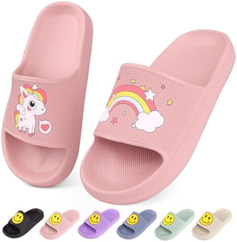 Kids Cloud Slides丨Pillow Sandals for Boys Girls丨Quick Drying Bath...
